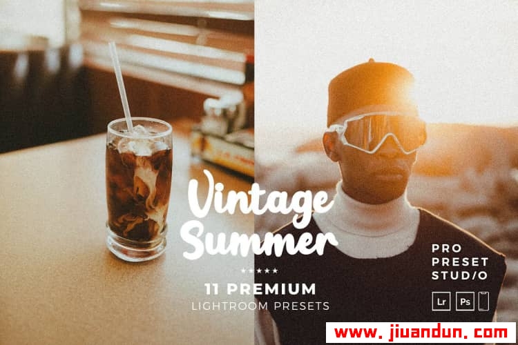 复古电影颗粒胶片人像免费Lightroom预设/移动LR预设 Vintage Summers Presets LR预设 第1张