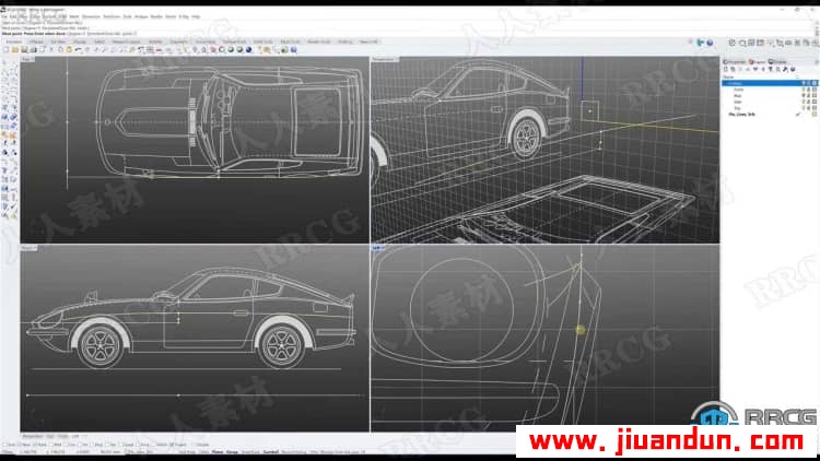Rhino日产尼桑跑车Datsun 240Z硬表面建模视频教程 design others 第4张