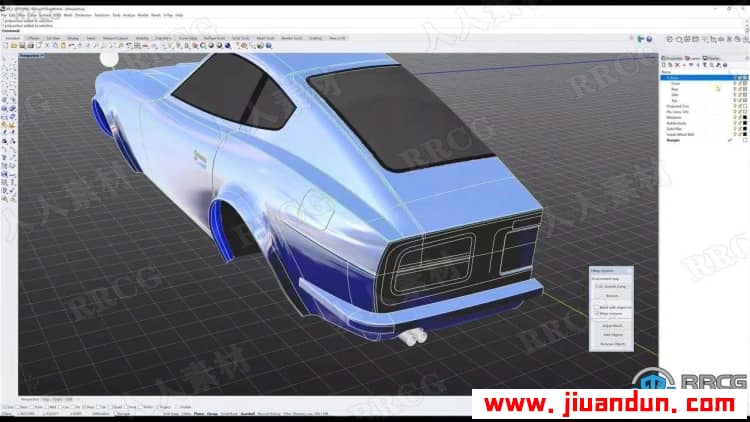 Rhino日产尼桑跑车Datsun 240Z硬表面建模视频教程 design others 第11张