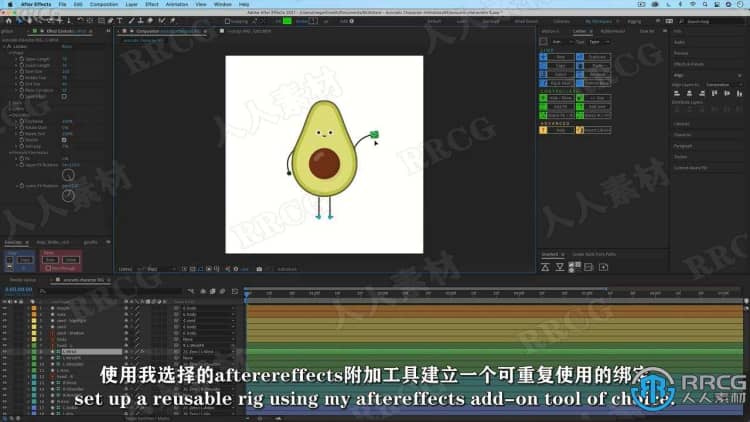 【中文字幕】AE角色绑定动画基础核心技术训练视频教程 AE 第11张