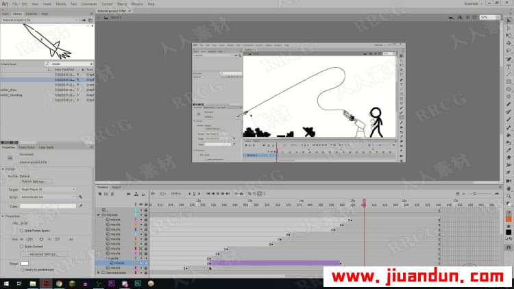 Animate CC火柴人动画实例制作训练视频教程 design others 第13张
