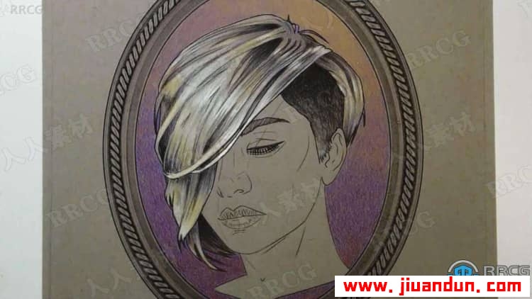 【中文字幕】女性发型头发色彩与纹理绘画艺术训练视频教程 CG 第3张