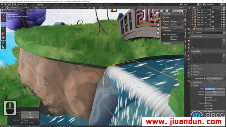 【中文字幕】Blender吉卜力艺术风格东方岛场景制作视频教程 3D 第11张