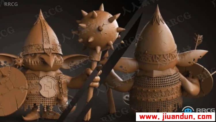 【中文字幕】Zbrush逼真手榴弹雕刻艺术模型完整制作流程视频教程 3D 第2张