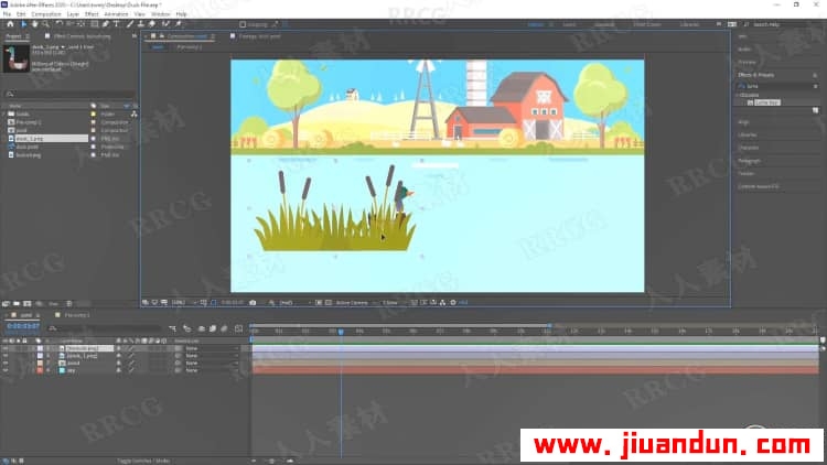 AE卡通制作角色镜头动画分步工作流程视频教程 AE 第11张