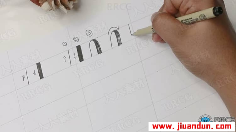 针管笔使用技巧仿书法字体设计传统手绘视频教程 CG 第8张