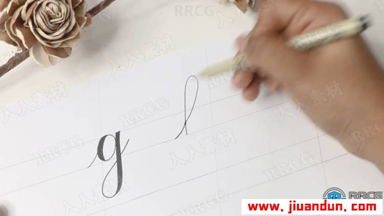 针管笔使用技巧仿书法字体设计传统手绘视频教程 CG 第16张