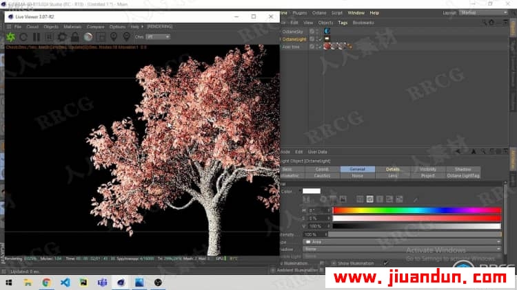 C4D与Octane逼真自然树场景实例制作视频教程 C4D 第9张