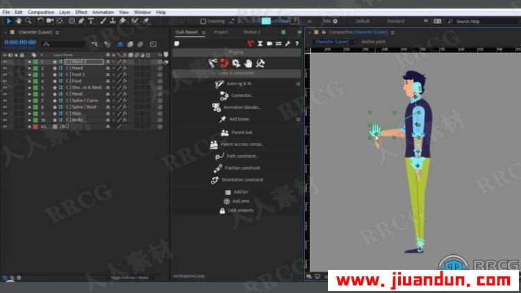 AE中使用Duik Bassel制作角色动画工作流程视频教程 AE 第13张