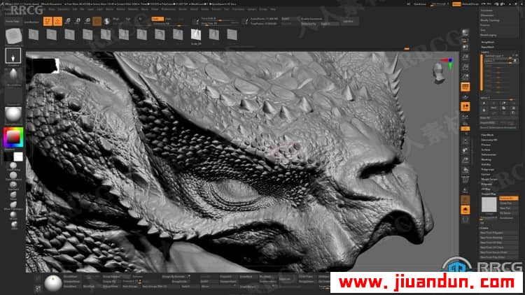 Zbrush超现实概念生物毒蛇龙完整制作流程视频教程 3D 第6张