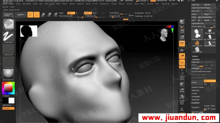 Zbrush赛博朋克黑客角色3D雕刻建模制作视频教程 3D 第3张