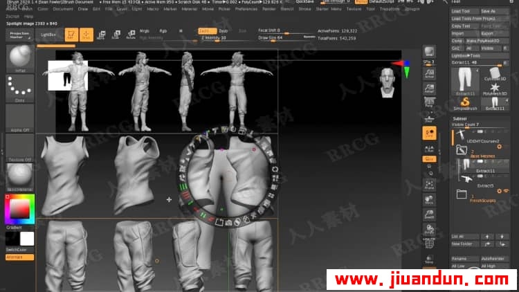 Zbrush赛博朋克黑客角色3D雕刻建模制作视频教程 3D 第6张