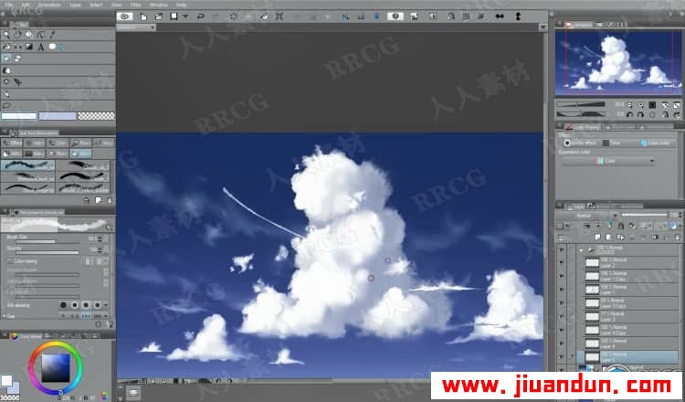 Clip Studio Paint云彩数字绘画实例训练视频教程 design others 第5张
