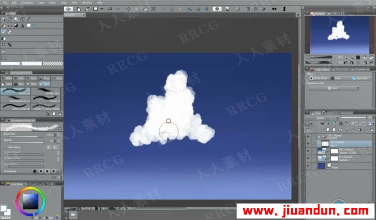 Clip Studio Paint云彩数字绘画实例训练视频教程 CG 第3张