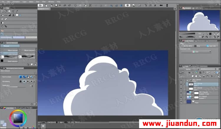 Clip Studio Paint云彩数字绘画实例训练视频教程 CG 第4张