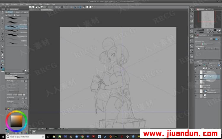 Clip Studio Paint动漫萝莉角色数字绘画实例训练视频教程 CG 第10张