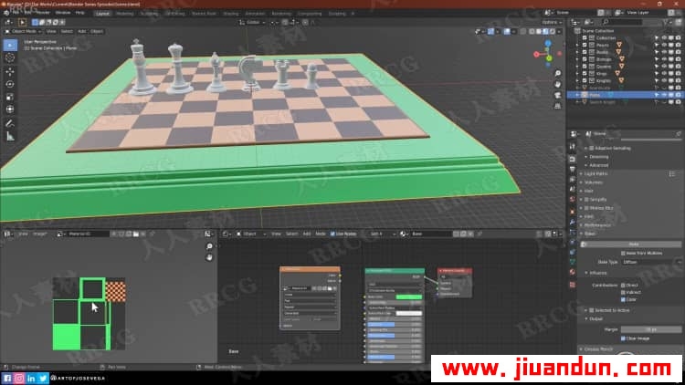 Blender国际象棋与棋盘完整实例制作视频教程 3D 第8张