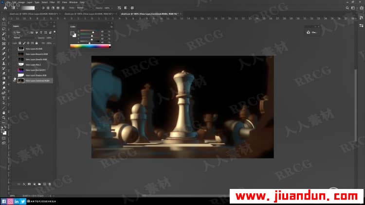 Blender国际象棋与棋盘完整实例制作视频教程 3D 第17张