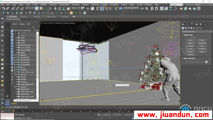 3dsMax创建赛博朋克圣诞老人室内主题设计视频教程 3D 第2张