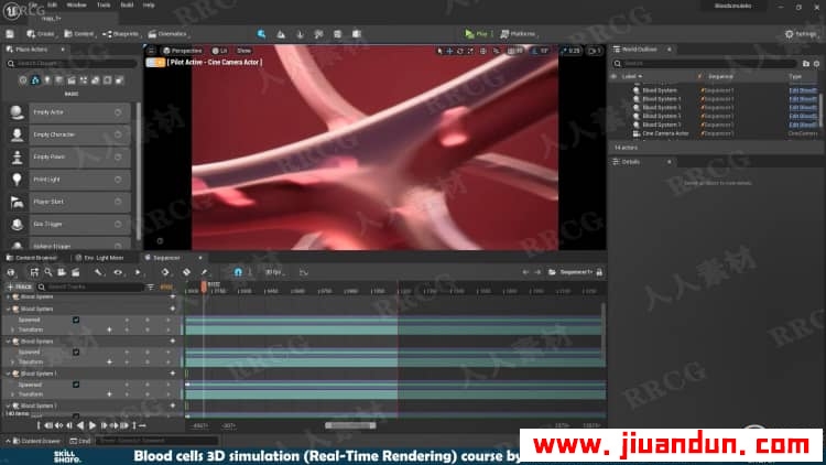 UE5血细胞模拟实时渲染动画实例制作视频教程 CG 第3张