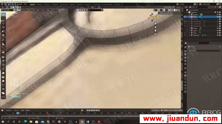 Blender西式步枪游戏模型实例制作训练视频教程 3D 第6张