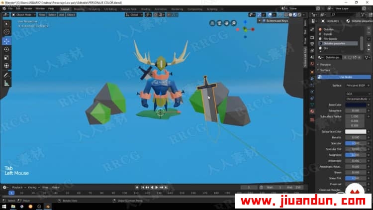 Blender塑造低多边形游戏角色实例制作视频教程 3D 第5张