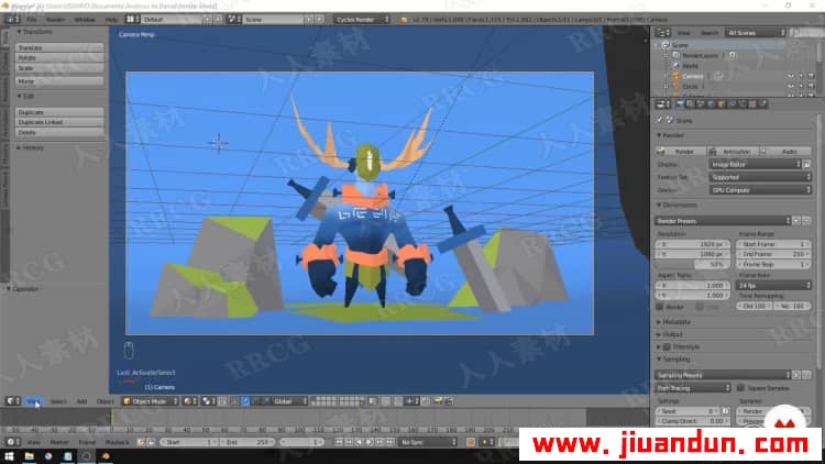 Blender塑造低多边形游戏角色实例制作视频教程 3D 第7张