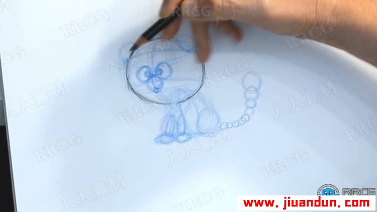 传统手绘绘制卡通人物线稿工作流程视频教程 CG 第3张
