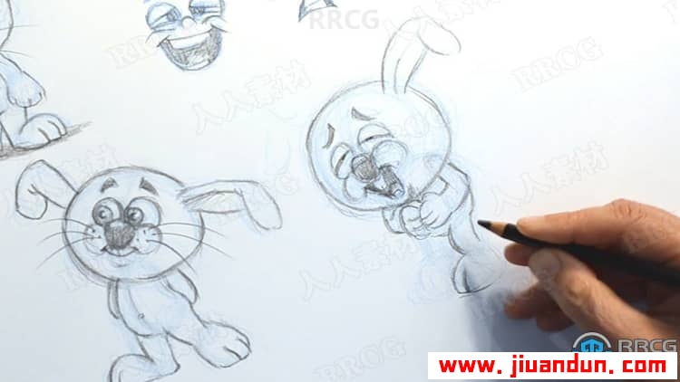 传统手绘绘制卡通人物线稿工作流程视频教程 CG 第8张