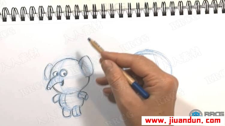 传统手绘绘制卡通人物线稿工作流程视频教程 CG 第9张