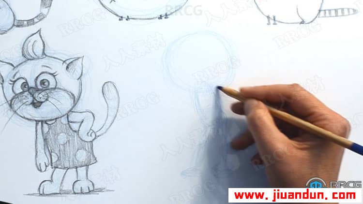 传统手绘绘制卡通人物线稿工作流程视频教程 CG 第11张