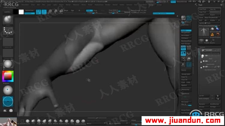 Zbrush战神游戏角色奎托斯头部与身体实例制作视频教程 3D 第5张
