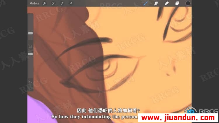 【中文字幕】Procreate女性动态姿势角色绘制数字绘画视频教程 CG 第10张