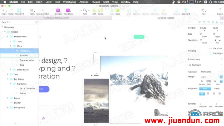 Sketch中使用UI套件设计企业网站技术视频教程 SU 第3张