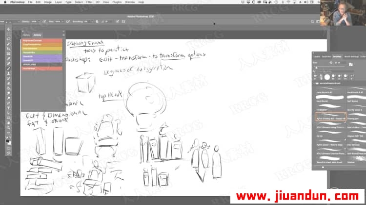 故事板道具设计粗略草图构图过程数字绘画视频教程 PS教程 第6张