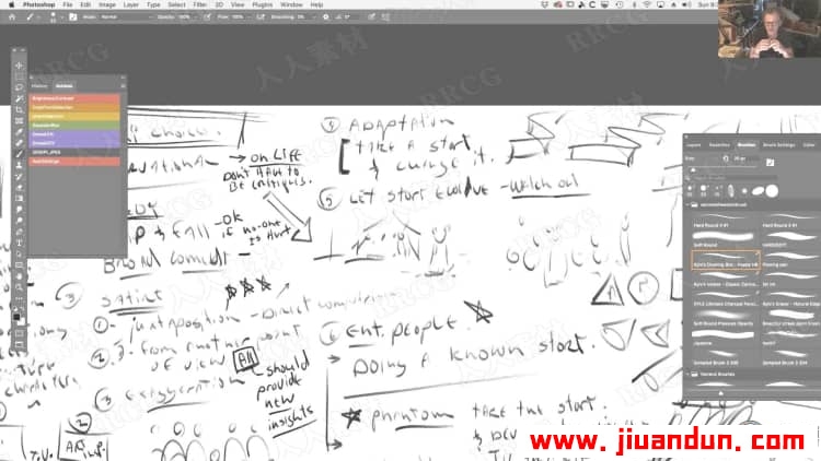 故事板道具设计粗略草图构图过程数字绘画视频教程 PS教程 第10张