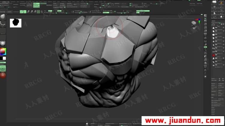 ZBrush机甲战士硬表面建模实例制作视频教程 3D 第4张