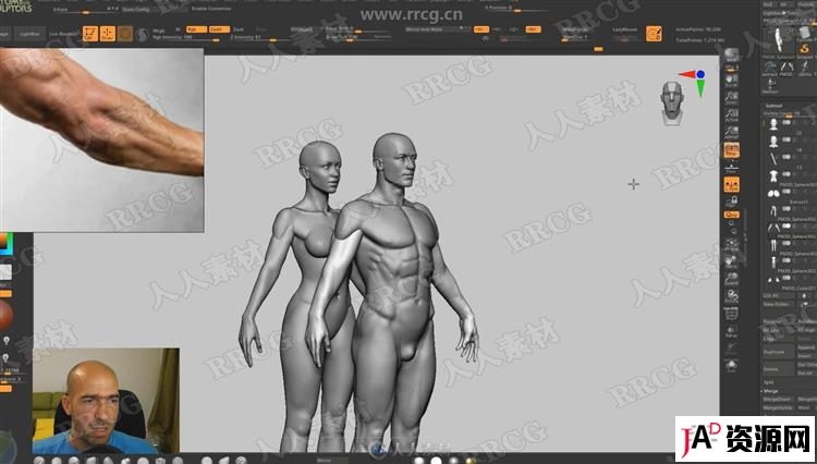 ZBrush完整女性人体解剖数字雕刻大师级视频教程 3D 第4张