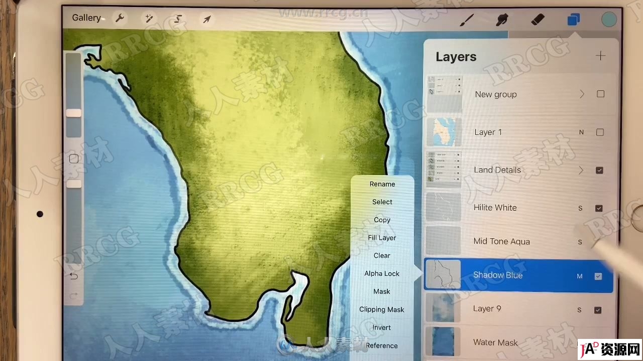 Procreate在iPad上绘制水彩地图插画视频教程 教程专区 第4张