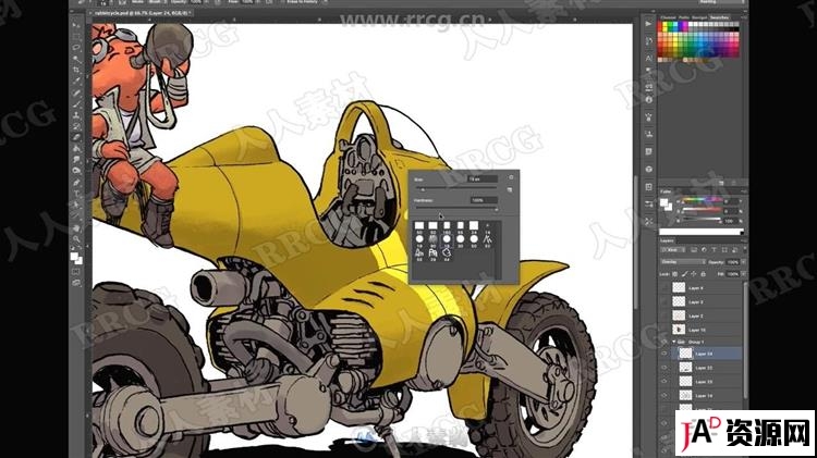 摩托战车概念设计绘画实例训练视频教程 CG 第5张