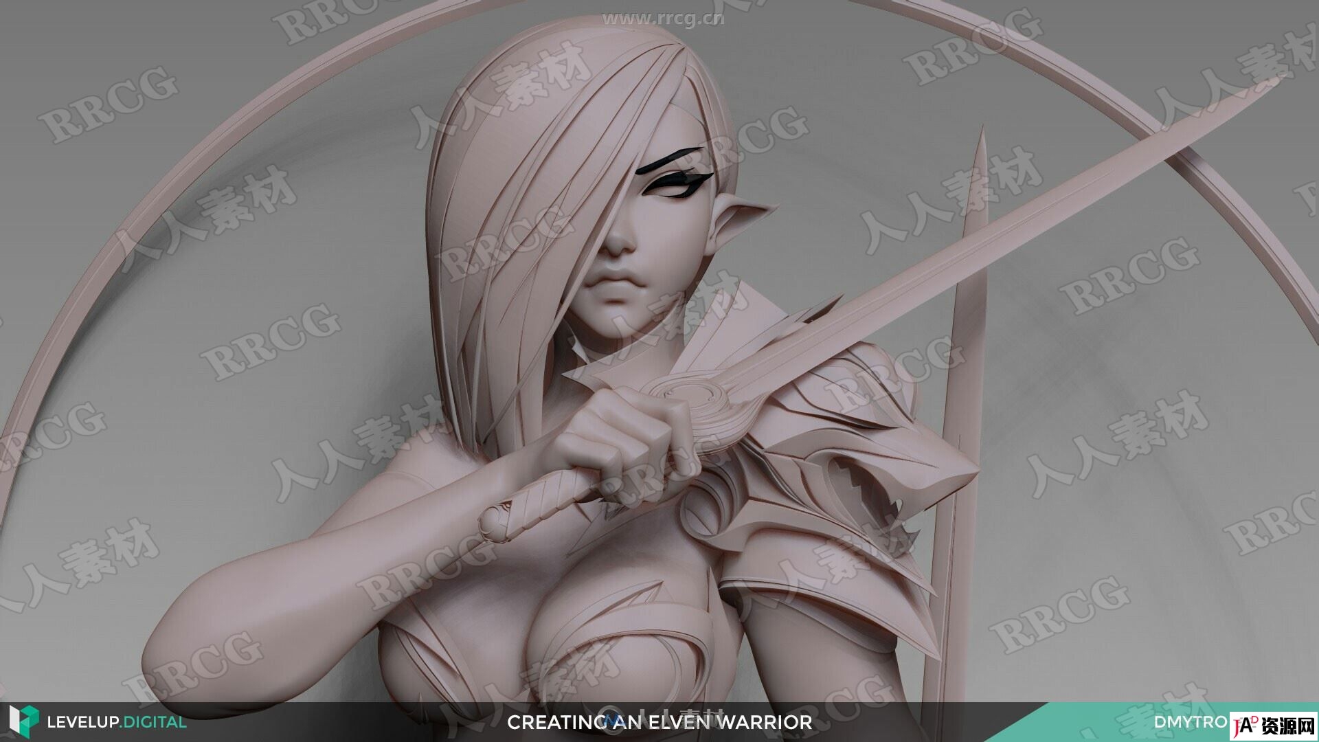 ZBrush惊艳女战士概念设计数字雕刻制作全流程视频教程 3D 第4张