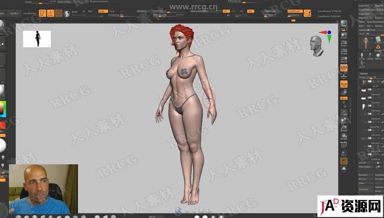 ZBrush完整女性人体解剖数字雕刻大师级视频教程 3D 第5张