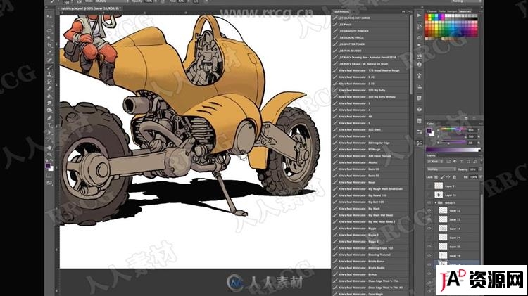 摩托战车概念设计绘画实例训练视频教程 CG 第4张