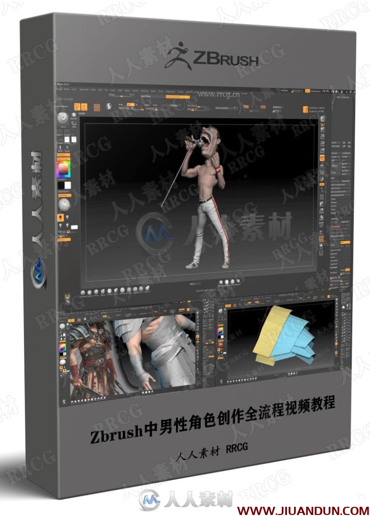 Zbrush中男性角色创作全流程视频教程 3D 第1张