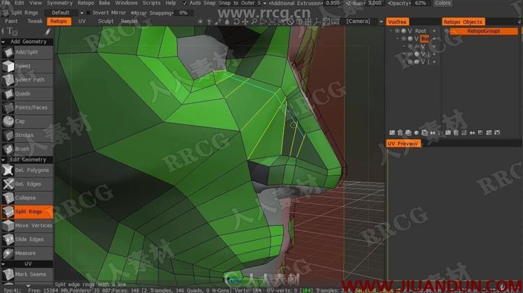 3DCoat中Retopo UVs硬表面建模技术培训视频教程 CG 第6张