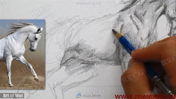 Art of Wei素描速写美术基础传统手绘教学视频 CG 第5张