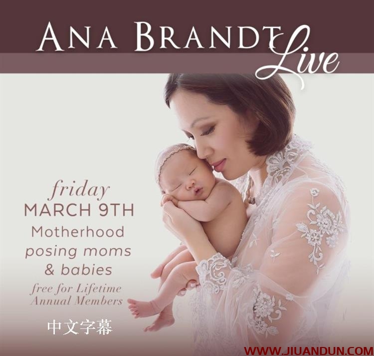 摄影师Ana Brandt孕产妈妈及新生儿摄影摆姿布光教程中文字幕 摄影 第1张