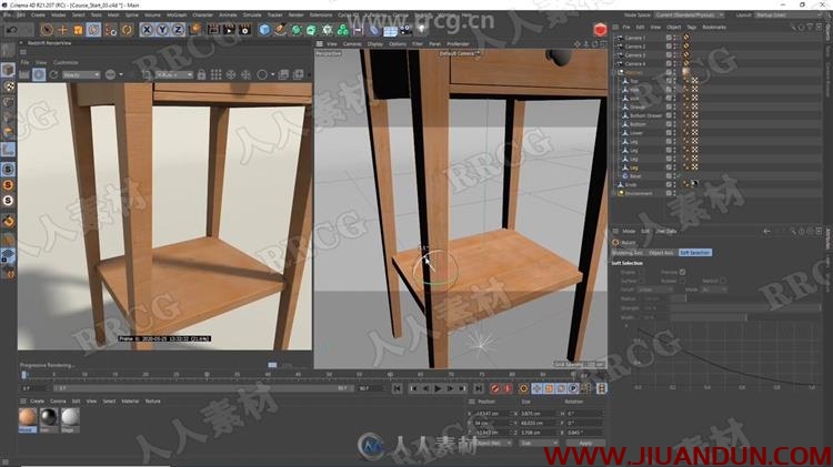 Redshift桌椅木质材质实例制作视频教程 CG 第7张