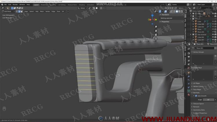 Blender未来派科幻游戏武器完整实例制作视频教程 CG 第13张