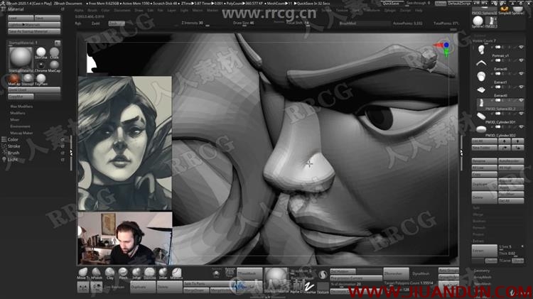 ZBrush超精细女精灵战士数字雕刻完整流程视频教程 CG 第5张
